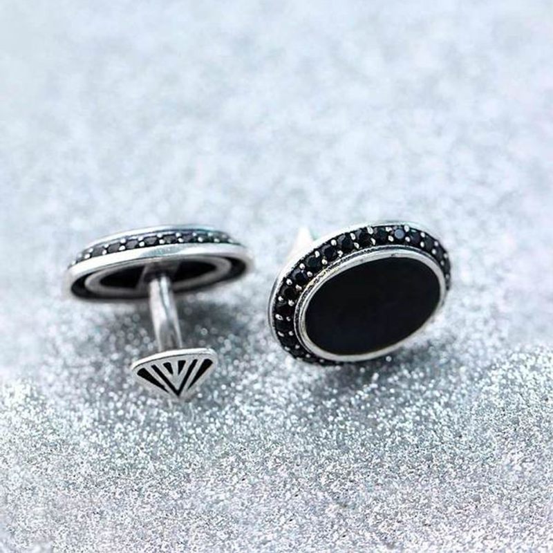Picture of Black Oval Milestone Cufflinks
