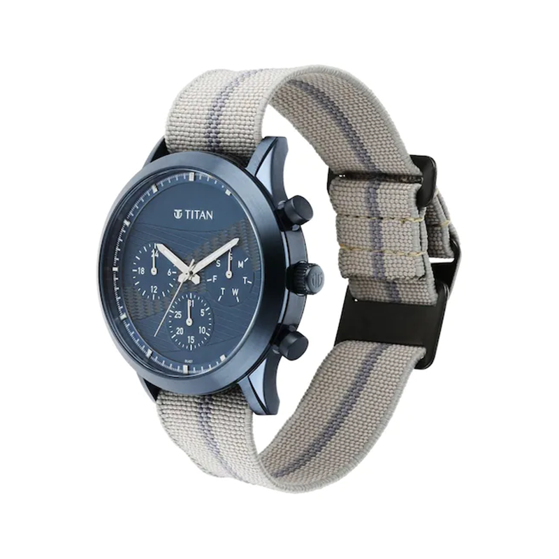 Picture of Athleisure Blue Dial Grey Nylon Strap Watch