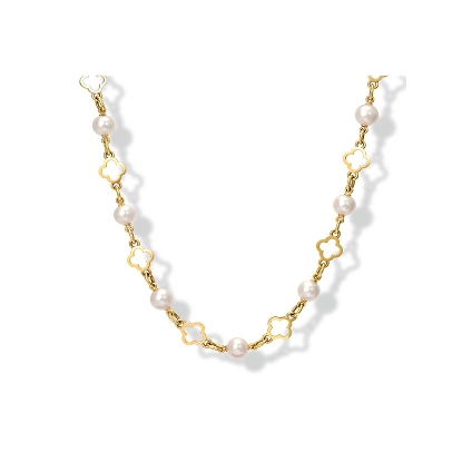 Picture of Star Anise Pearl Gold Necklace