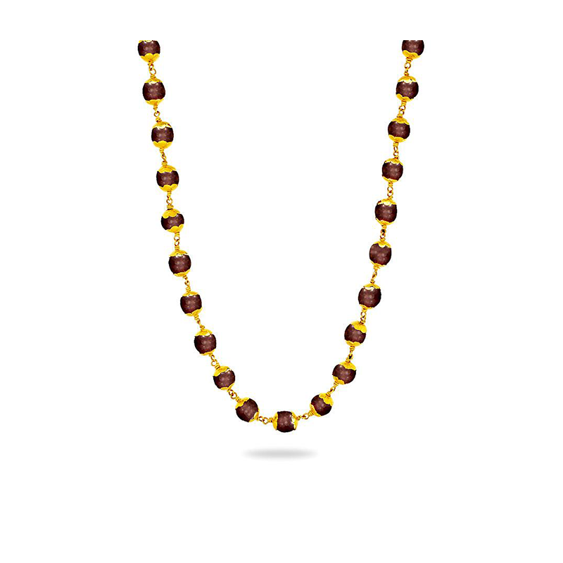 Picture of PRABHAS KYRA RED SANDALWOOD GOLD CHAIN