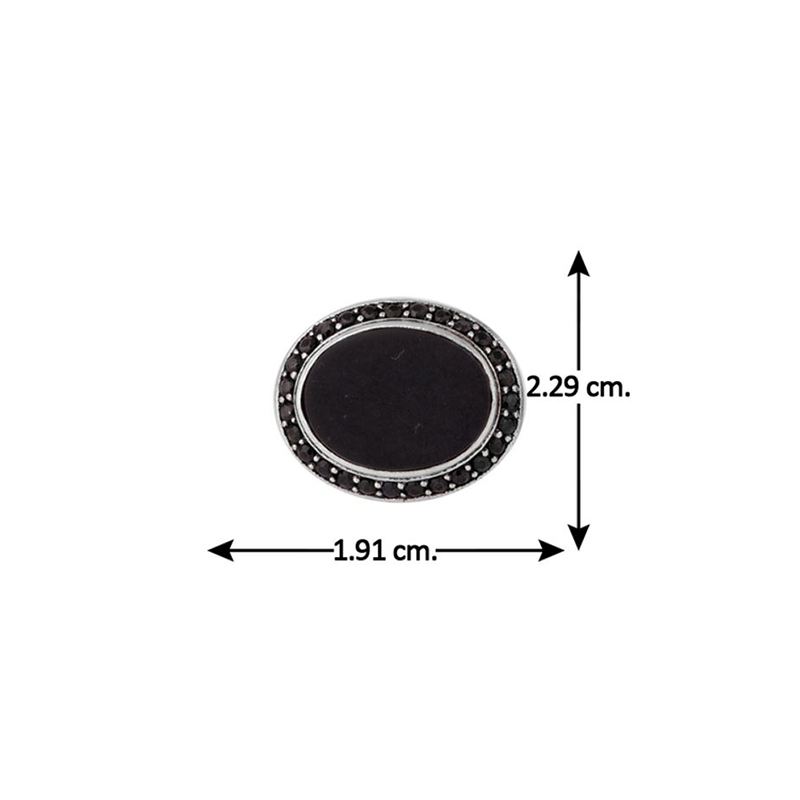 Picture of Black Oval Milestone Cufflinks